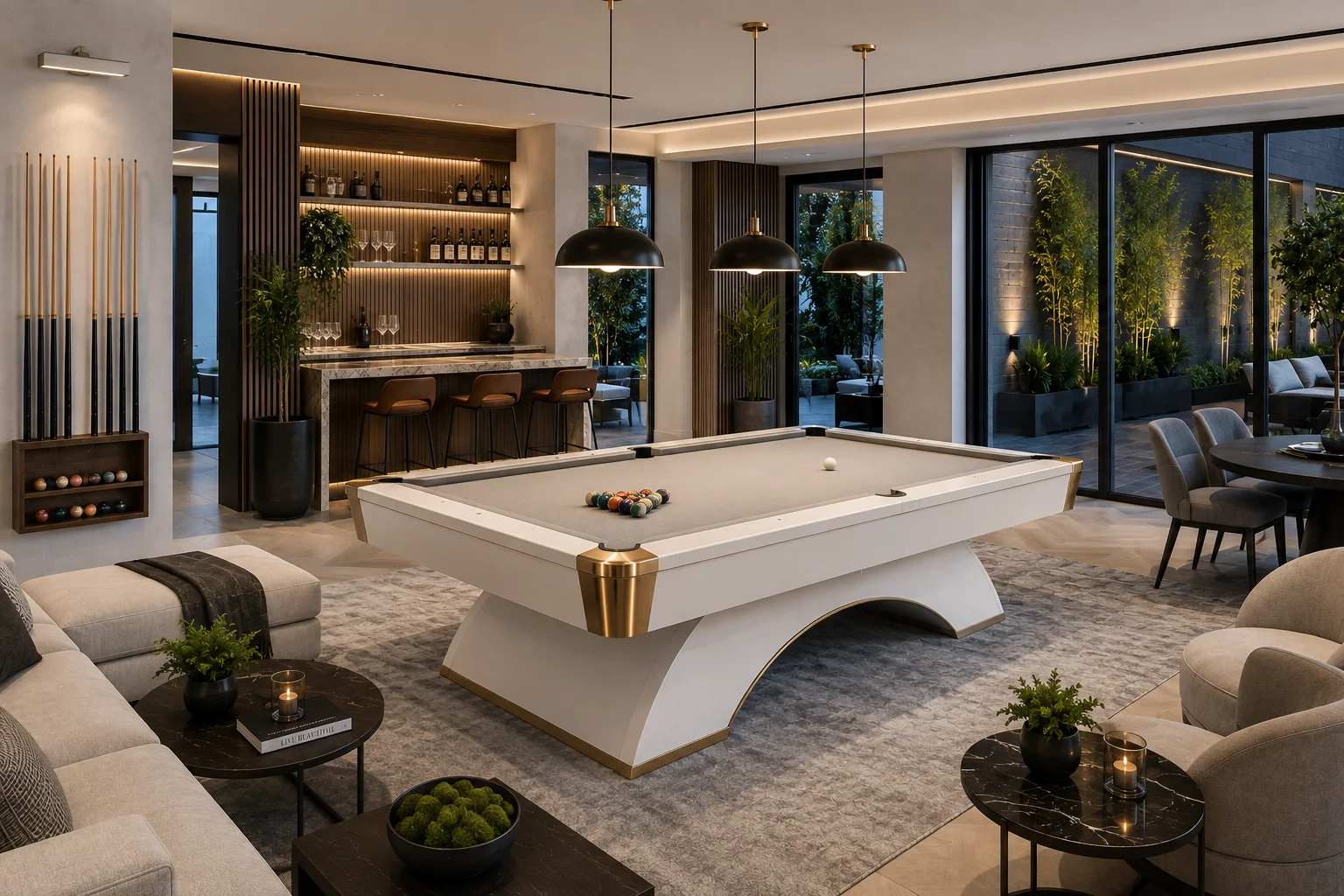 How to Position a Pool Table in Luxury Homes? Interior Architecture and Design Guide