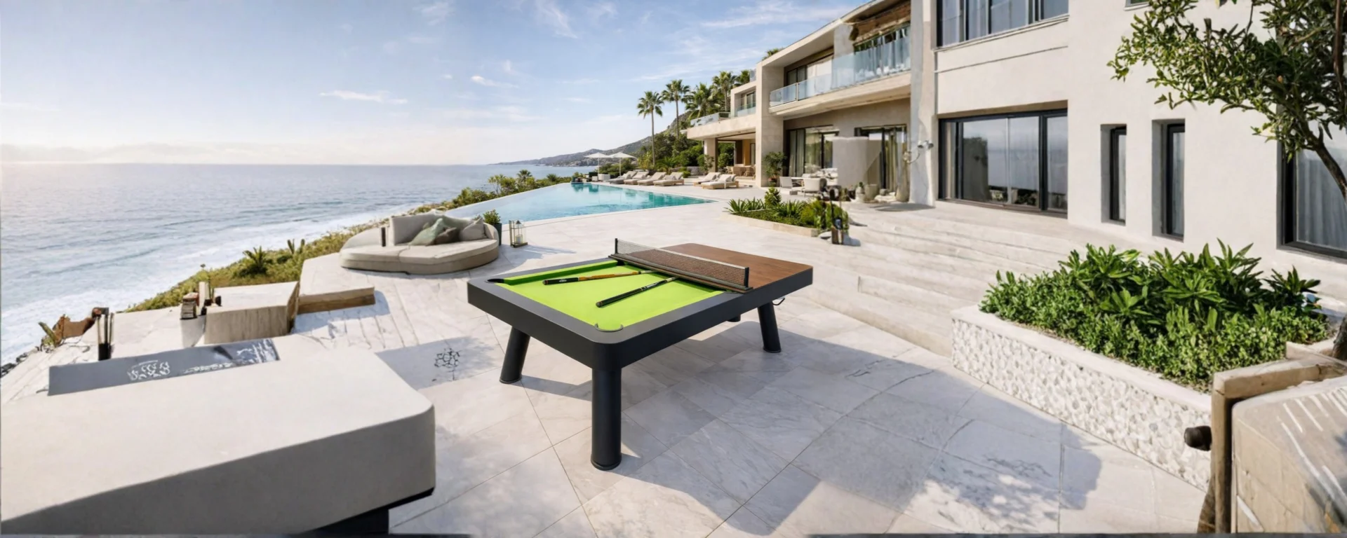 Yemek ve bilardo keyfi bir arada